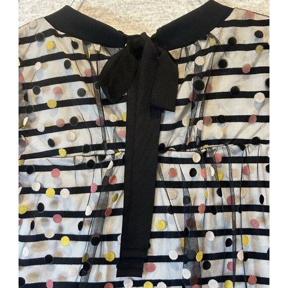 NWT Maeve by Anthropologie XS Polka-Dot Striped Confetti Sleeveless Shirt - Picture 3 of 9